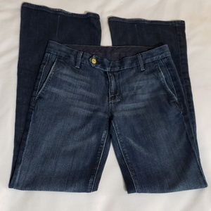 7 FAMK Lady's Flare Jeans w/ Whiskering Size 29